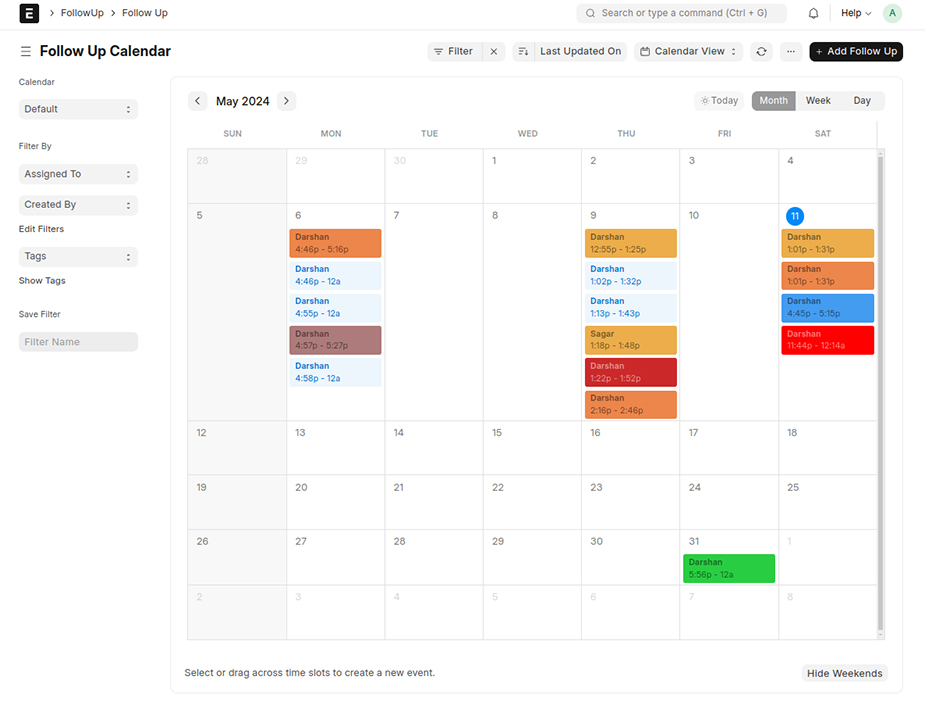 Calendar View